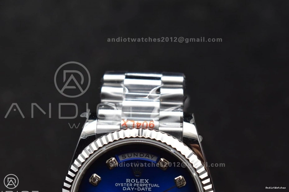 Weight) SS Best 677 Edition 36 QF V5 Dial DayDate on Diamond (Gain Steel FlexibleFit Blue Bracelet vr3255 President 904L 0918